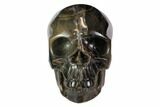 Realistic, Carved Petrified Wood Skull #116517-1